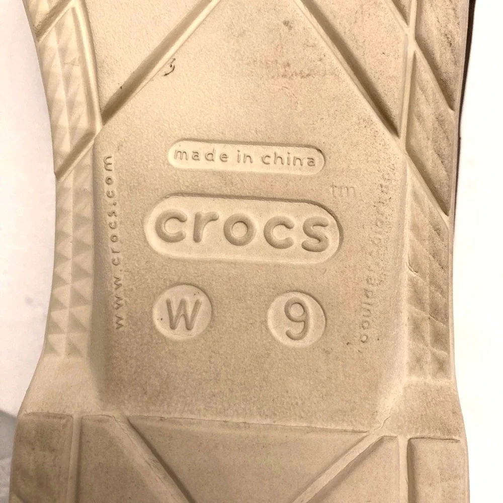 Crocs Boat Shoes‎ Womens 9 Brown Beach Line Deck Slip On Loafer Flat Preppy - Picture 9 of 9